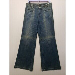 Mossimo Premium Denim Blue Jeans Womens 8 Wide Leg Y2K VTG